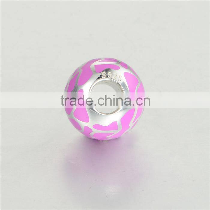 Fashionable European Style Enamel 925 Sterling Silver Charm Beads