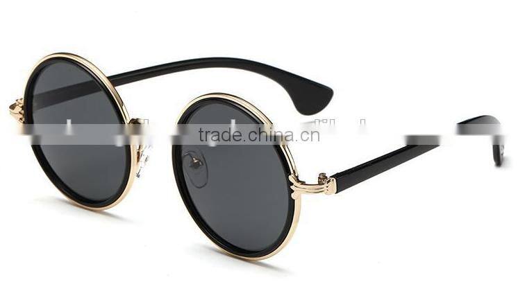 New arrival Colorful lens UV400 round frame metal sunglass