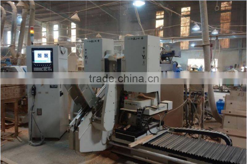 combination woodworking 9 axis double end tenon machinery