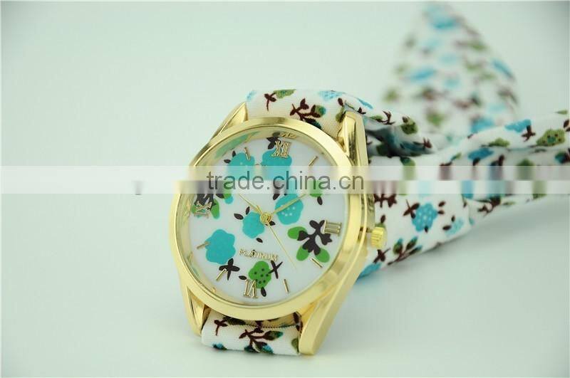 geneva korea style girls watch fabric watch strap bracelet watches for women