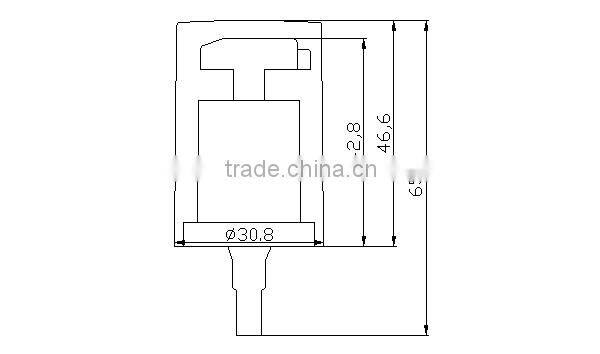 Plastic aluminium cosmetic bottle cream pump with flat cap
