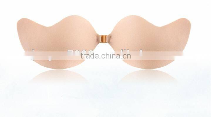 Sexy V-bra strapless seamless invisible cloth silicone bra,Fashion self-adhesive silicone free V-bra