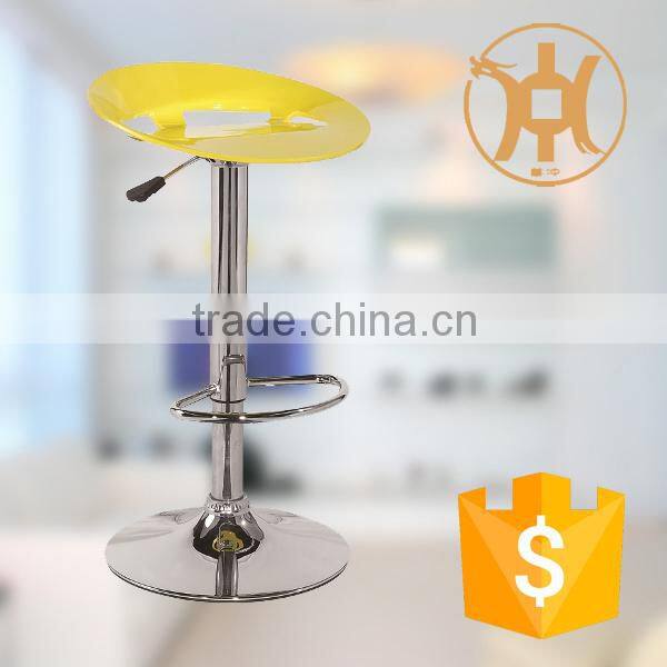 Clear Rolling Stainless Steel Stool/Colorful Bar Stool ABS HC-K102