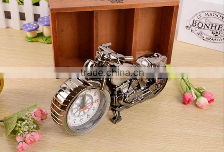 fashion home decor motorcycle table time alarm desk clock