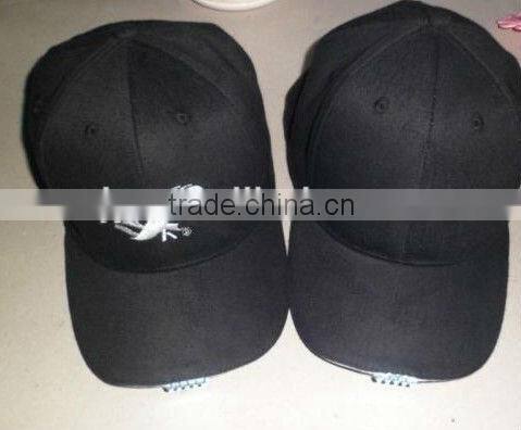 100% fleece high quality baseball caps with 3-5 led lights