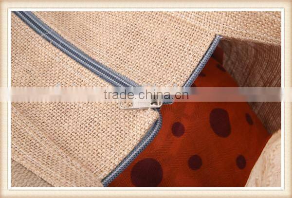 Promotional fashion double handles jute shopping bag