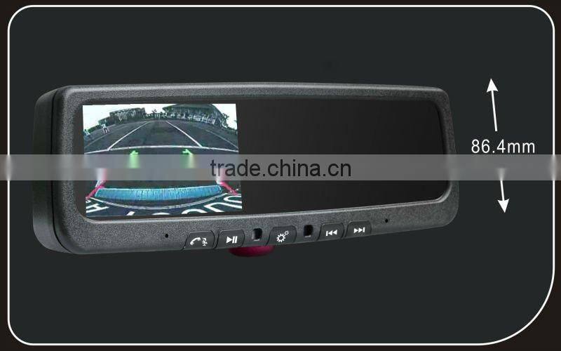 car rearview mirror with reverse camera, bluetooth,LCD Auto-Dimming function