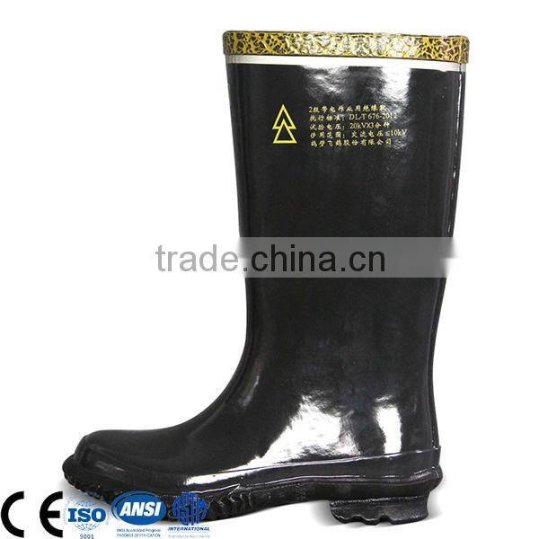2014 fashion style Good Quality 20 KV Dielectric Insulated Rubber Boots Spring summer autumn winter