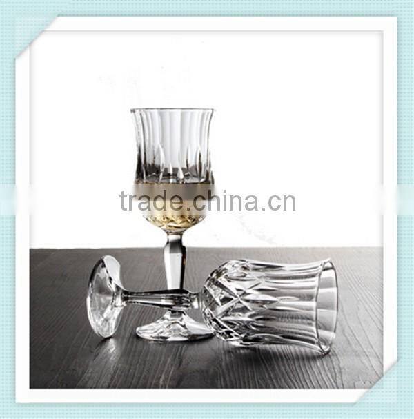 2016 new design embossed wine glass good price crystal wine glass cup for sale