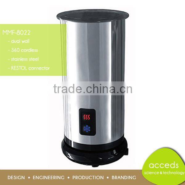 Stainless Steel Double Walled Cordless Electric Milk Foam Machine