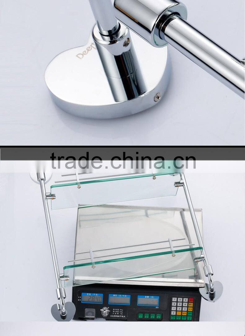 20702 bathroom accessory heart Double glass shelf hotel use modern kitchen