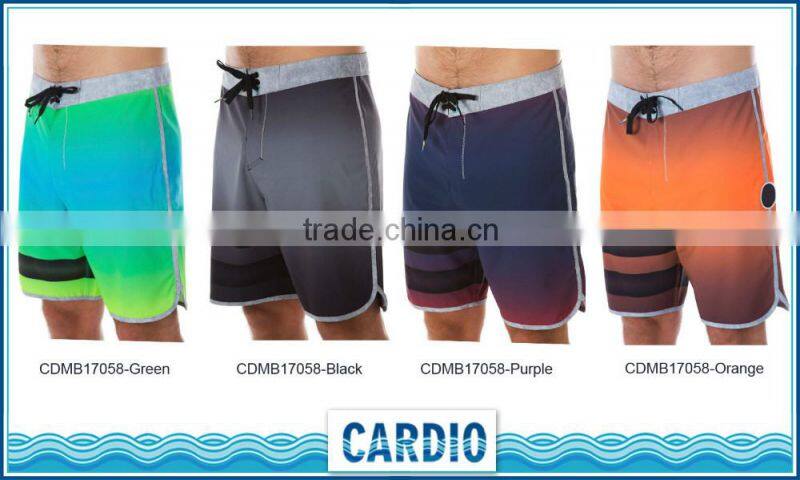 Fly Closure 11% Spandex embroidery logo mens borad shorts