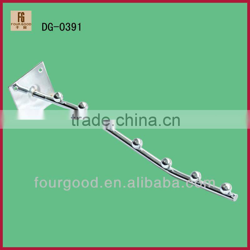 garments shop metal disply hook fix on wall panel