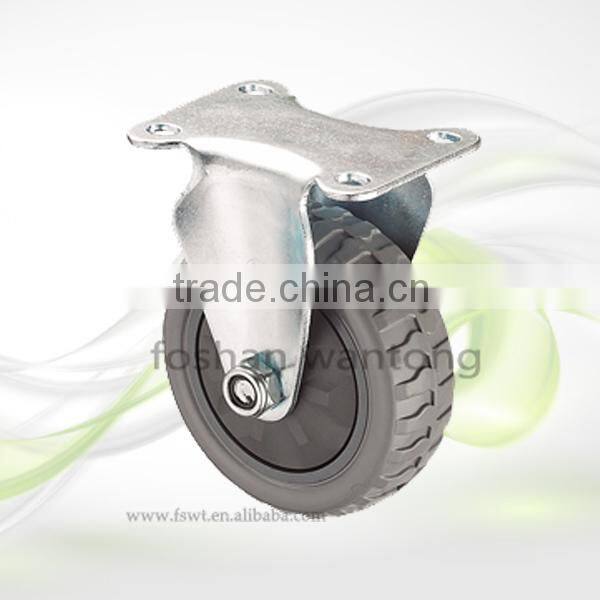 Industrial Trolley Wheel 125mm Red Polyurethane Swivel Caster Wheel