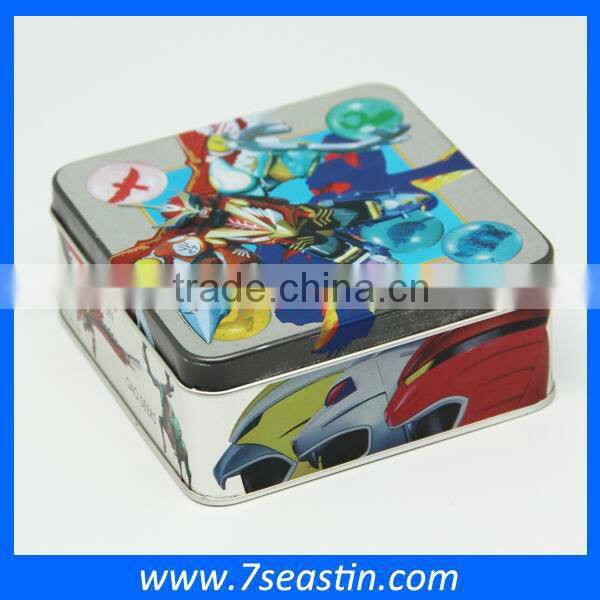 embossed printing computer parts tin utility box, metal gift tin candy box manufacturer