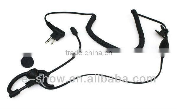 New Black 2 PIN Ear Rod Headphone for Motorola Radio Two-way Radios GP88 GP300 GP2000 P040 PRO1150