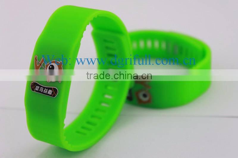 High Frequency HF justable RFID Silicone Wristband support Reading writing