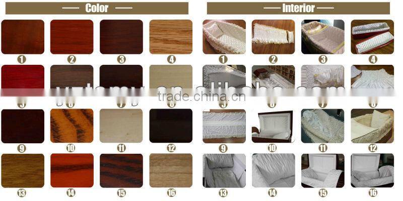 cheap simple oak funeral coffin beds from China