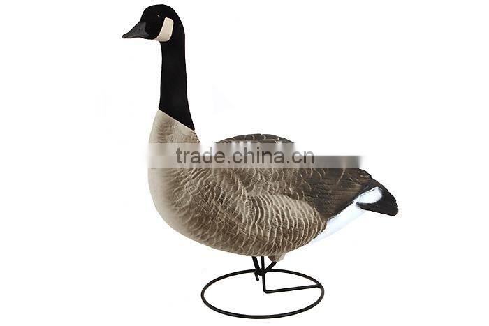 Plastic Hunting Goose Decoys With Iron Hoop Pedestal For Hunting in three head position