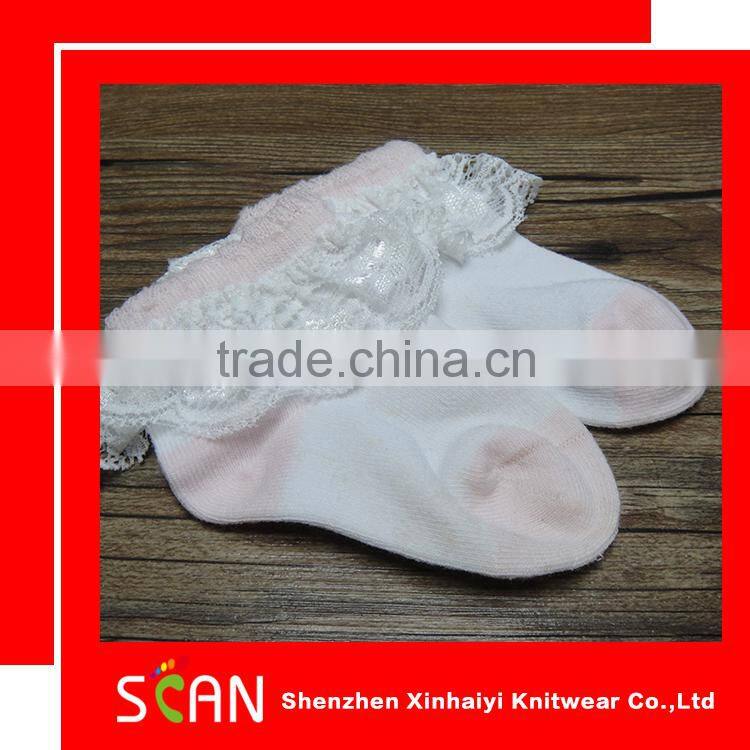 Kids socks manufacturers,OEM high quality and comfortable cotton lace baby socks
