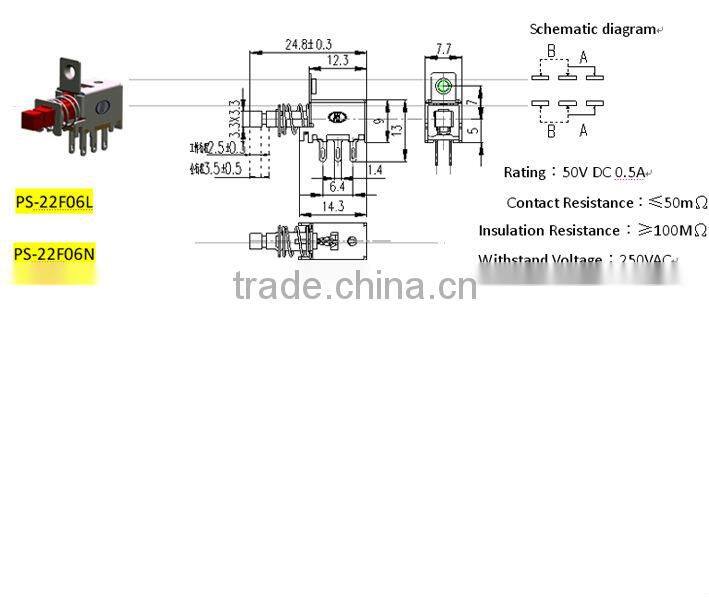 PS-22F06 push switches