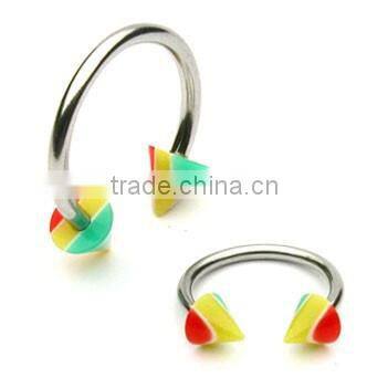 Shine Gems CBR Horseshoes Eyebrow Rings Piercings Body Jewelry