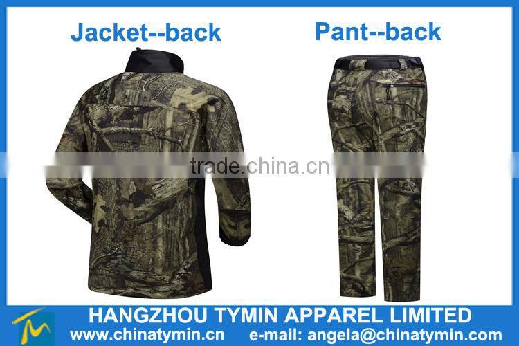 unisex camouflage hunting jacket and pants hunting suit