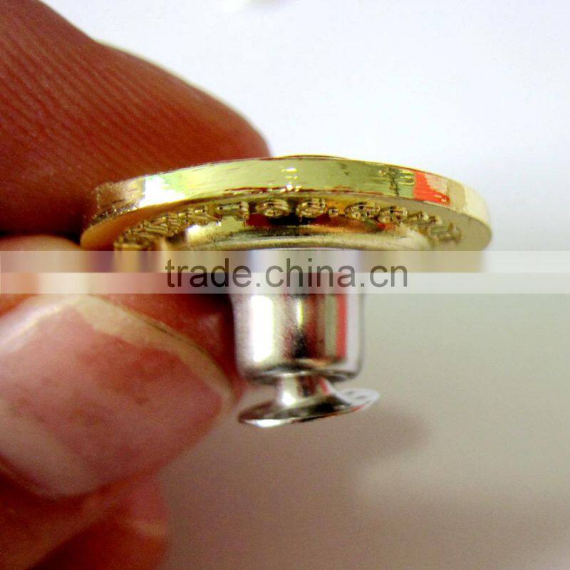 2016 hot sale gold color jeans button for brazil