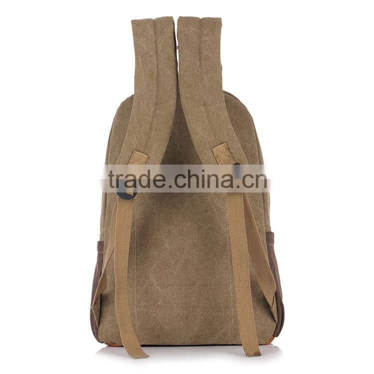 Wholesale OEM production lesiure canvas backpack