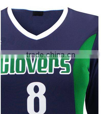 High quality sublimated volleyball uniform designs wholesale volleyball jersey