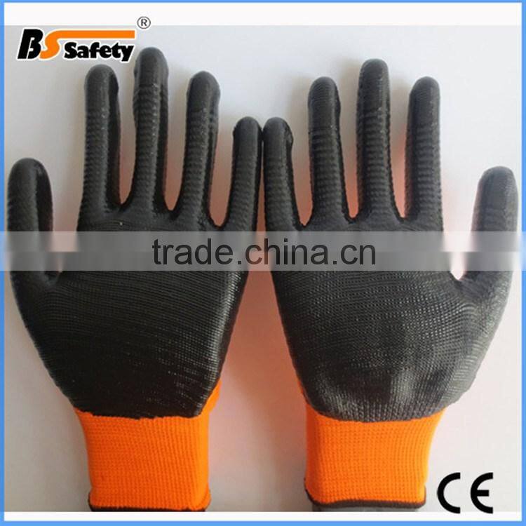 2016 cheap price polyester knit nitrile industrial glove