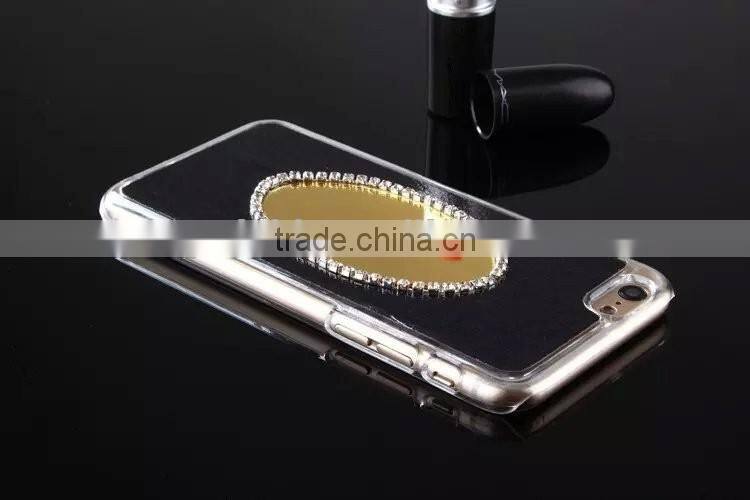 Special design mirror phone case makeup case for iphone 6 6plus with lighted mirror