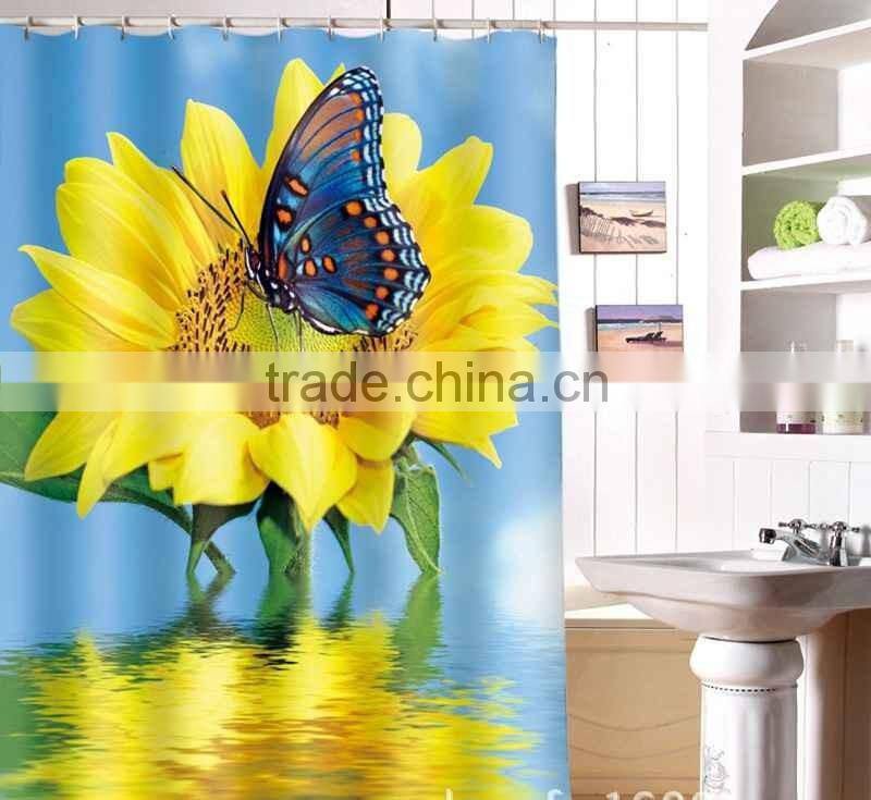 Vivid Photo Printed Butterfly Shower Curtain