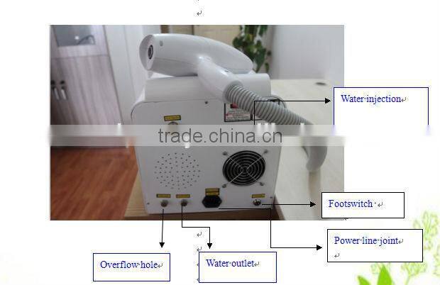 High power q switch nd:yag laser tattoo removal machine