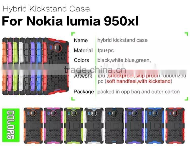 For LUMIA 950XL 950 XL Armor CASE Heavy Duty Hybrid Rugged TPU Impact Kickstand Hard ShockProof CASE OUT DOOR CASE