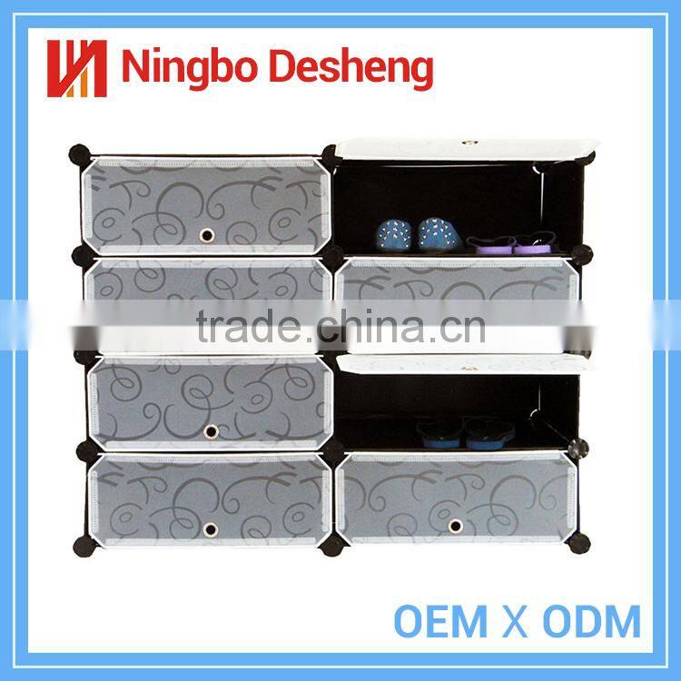 Luxury plastic magic DIY modern shoe storage cabinet with door