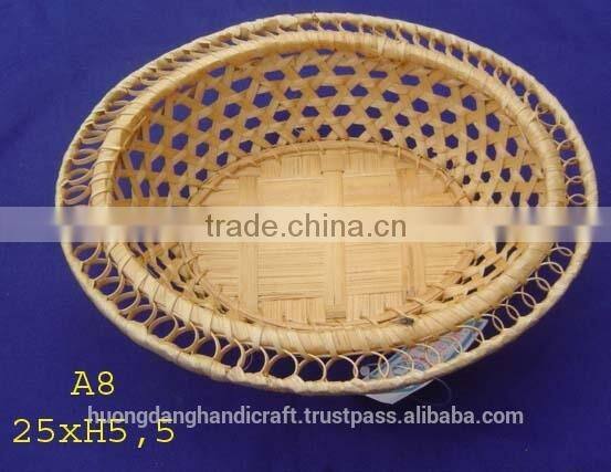 rattan wood drawer basket with seashell shape
