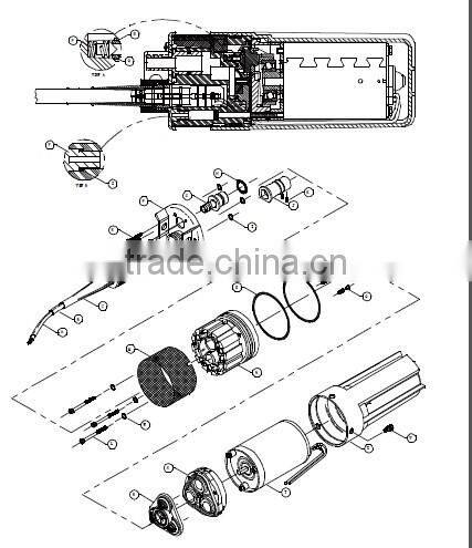 Singflo low pressure 12v 24v dc submersible water pump