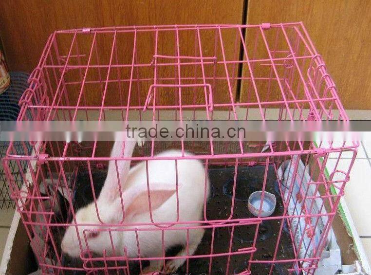 Portable Rabbit Cage With Plastic Tray