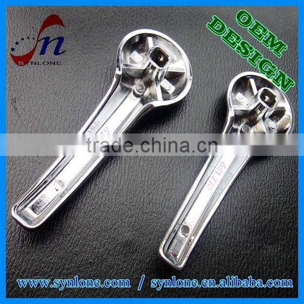 2017 molded plastic handle, recessed plastic handle, plastic door handle with chrome finish