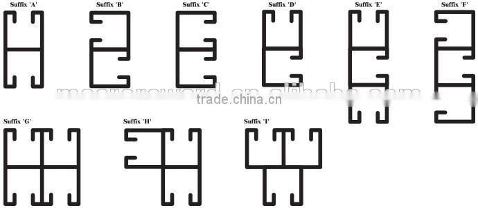 ASTM 12.14.16.18 Q238 Steel Strut Channel Combinations