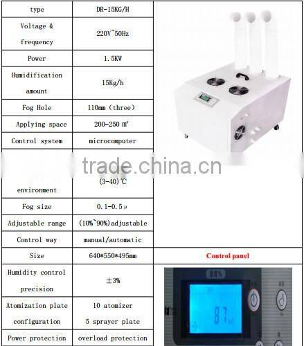 15kg/h humidifier industrial air cooler for greenhouse agriculture