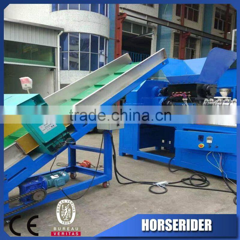 waste plastic LDPE HDPE woven bags three stage hot cut pellletizing recycling line