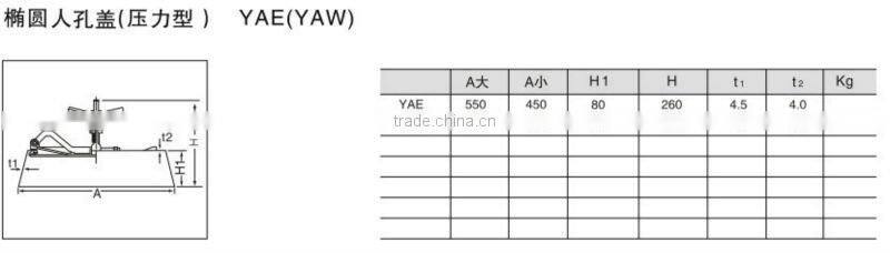 Oval(YAE) tank manhole cover