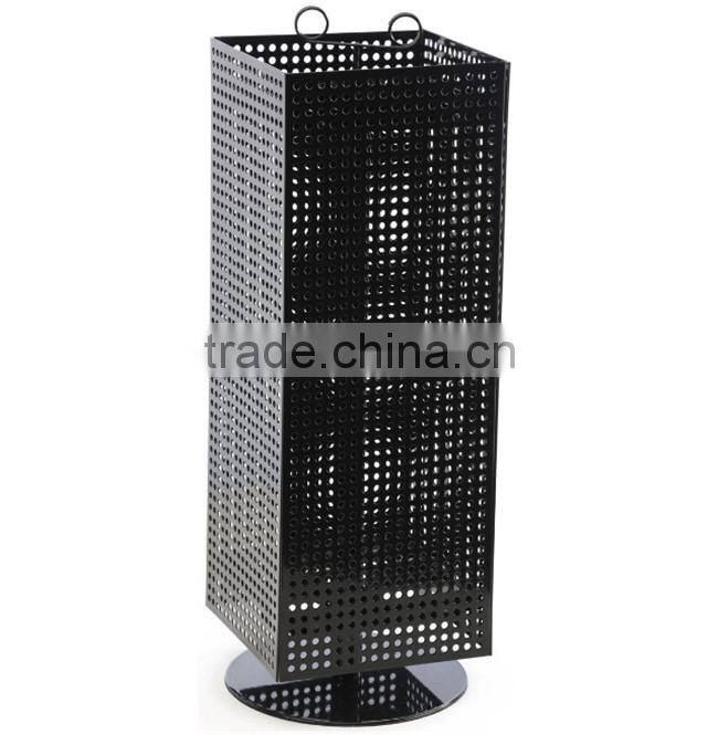 Customized Metal Countertop Sign Holder Pegboard Spinner Stand