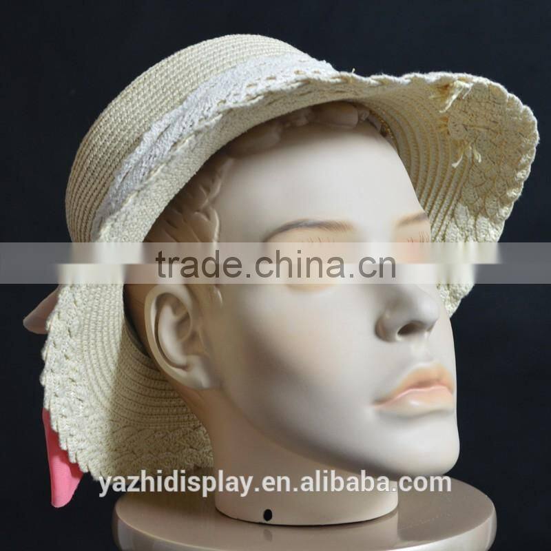 New design realistic female mannequin head for hat display