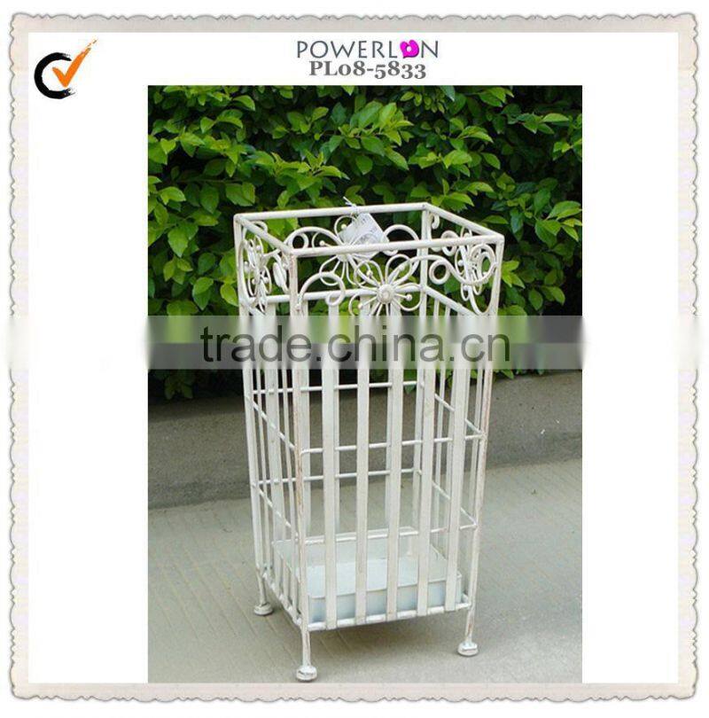 Unique decorative anti-white wrought iron rain umbrella stand