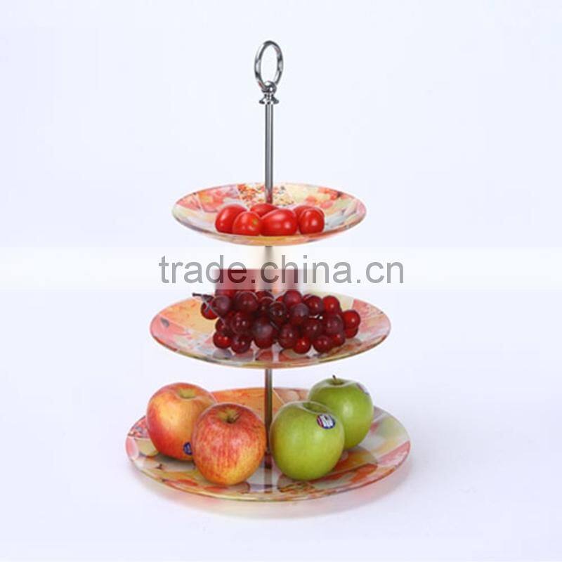 square Glass Plate,Dinner Plate,colorful fruit plate