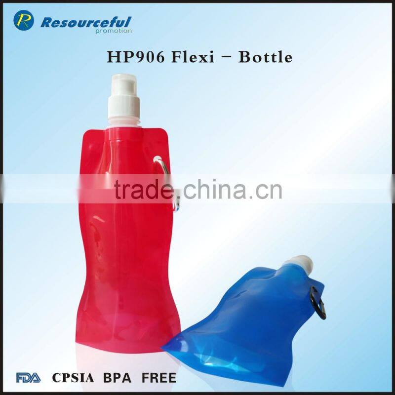 Patented design bpa free collapsible bottle,food grade plastic water bottle