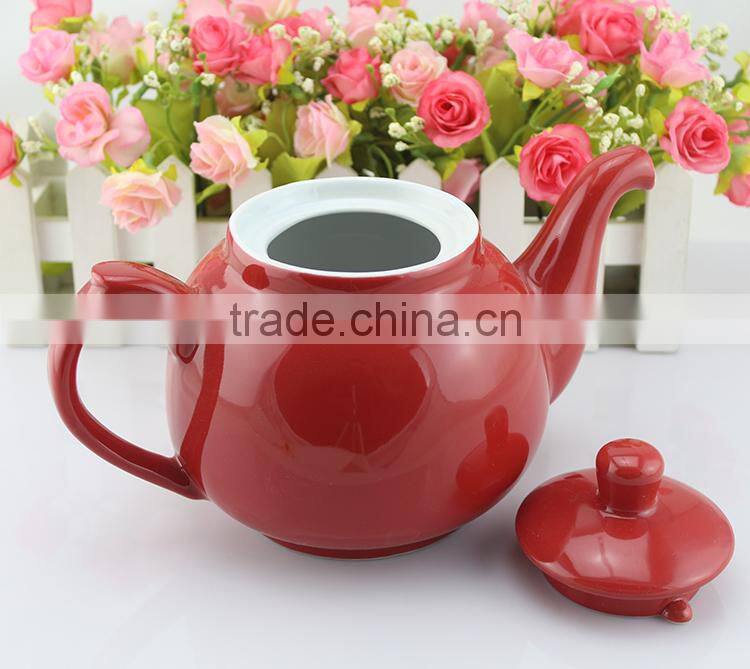China factory custom logo promotion cheap red glaze porcelain Tea Accessories ceramic tea pot